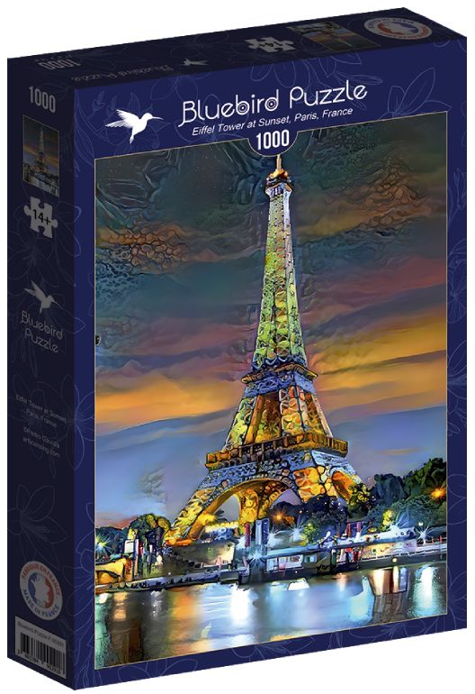 Eiffel Tower at Sunset, Paris, France - Bluebird - 90291 - 1000 pezzi.