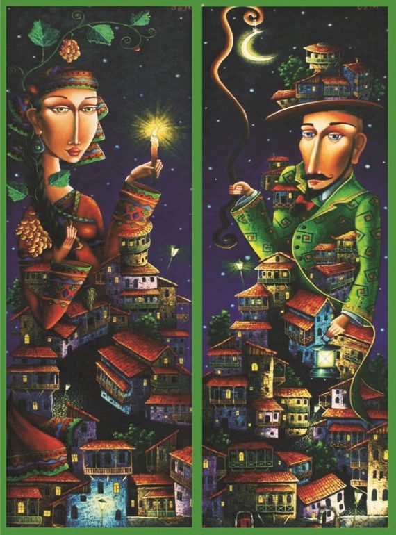 Night Rendezvous - Gold Puzzle - 61123 -2 x 1000 pezzi.