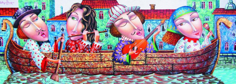 Across Venice - Gold Puzzle - 61147- 1000 pezzi panoramico.