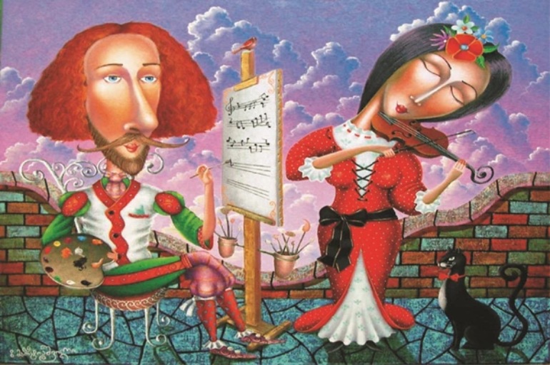 Musical Portrait - Gold Puzzle - 61338 - 1000 pezzi.