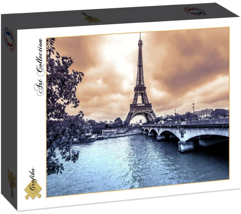 Eiffel Tower from Seine, Winter rainy day in Paris - Grafika - 30313 - 2000 pezzi.