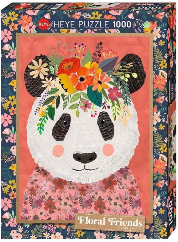 Floral Friends - Cuddly Panda - Heye - 29954 - 1000 pezzi.