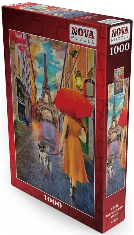 Passeggiando per le strade di Parigi - Nova Puzzle - 41135 - 1000 pezzi.