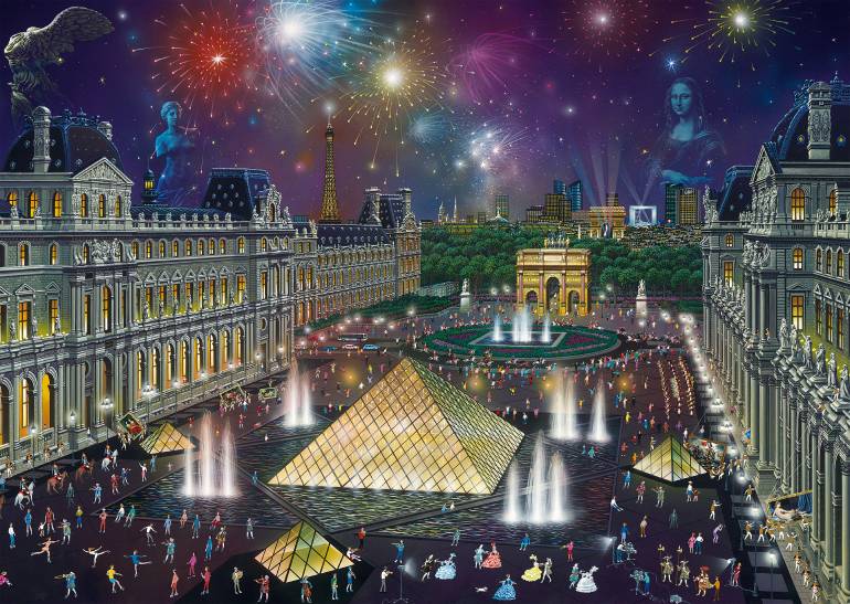 Fireworks at the Louvre - 59648 - 1000 pz