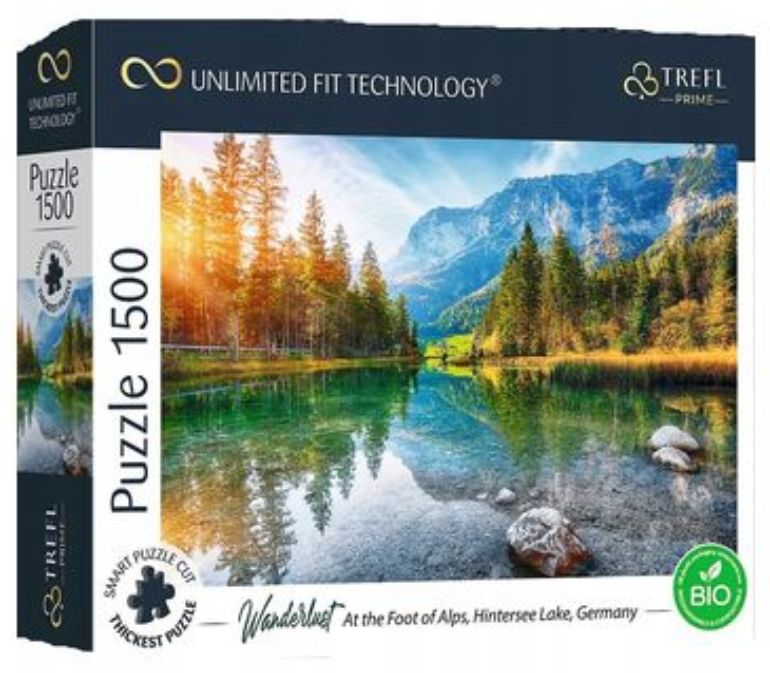 Ai piedi delle Alpi,Lago di Hintersee, Germania - Trefl Prime Unlimited Fit Technology - 26193 - 1500 pezzi.